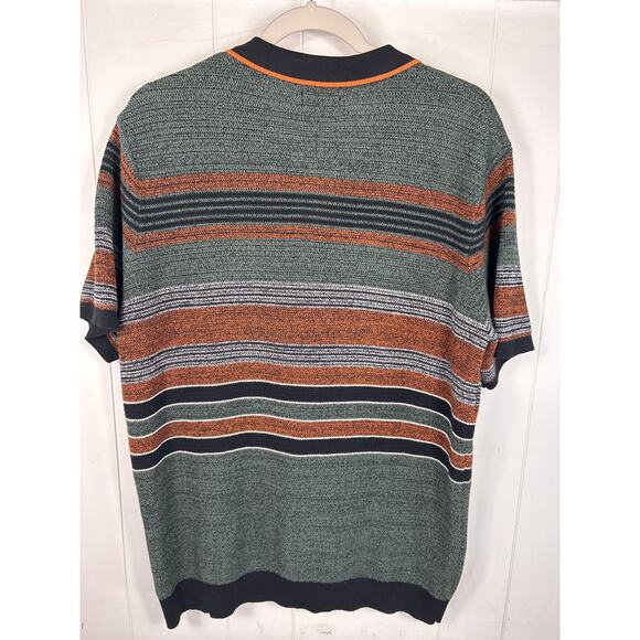 Scotch & Soda Structure Knitted Striped Polo in men’s size L - Picture 4 of 9